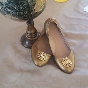 Tory burch broze flats